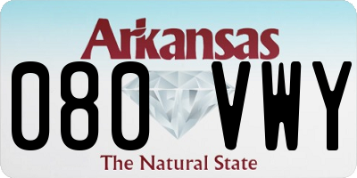 AR license plate 080VWY