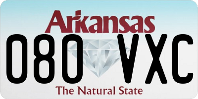 AR license plate 080VXC