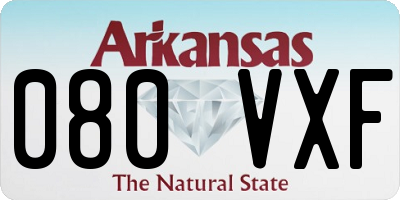 AR license plate 080VXF