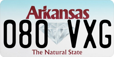 AR license plate 080VXG