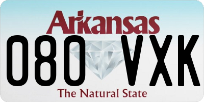 AR license plate 080VXK