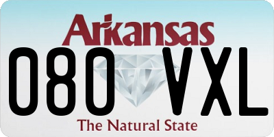 AR license plate 080VXL
