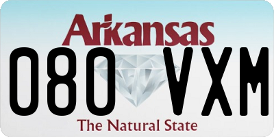 AR license plate 080VXM