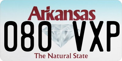 AR license plate 080VXP
