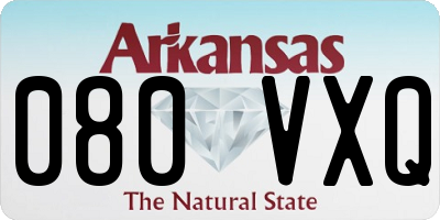 AR license plate 080VXQ