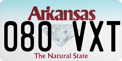 AR license plate 080VXT