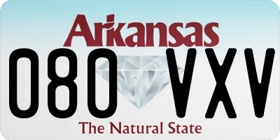 AR license plate 080VXV