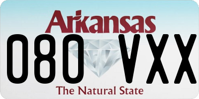 AR license plate 080VXX