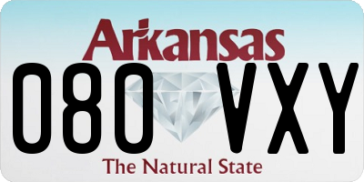 AR license plate 080VXY