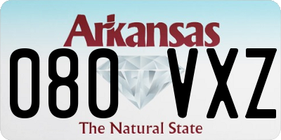 AR license plate 080VXZ