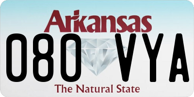 AR license plate 080VYA