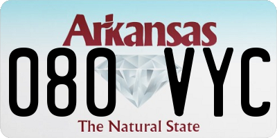 AR license plate 080VYC