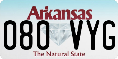 AR license plate 080VYG