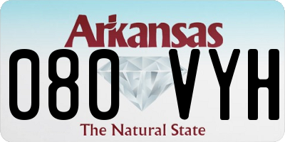 AR license plate 080VYH