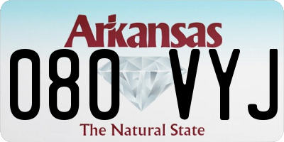 AR license plate 080VYJ