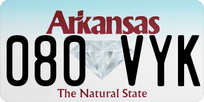 AR license plate 080VYK
