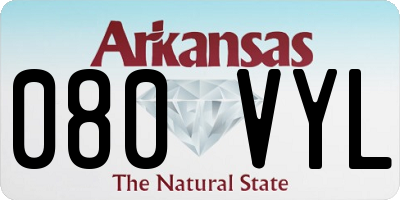 AR license plate 080VYL