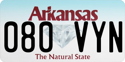 AR license plate 080VYN