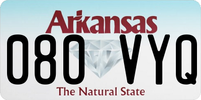 AR license plate 080VYQ