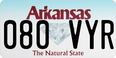 AR license plate 080VYR