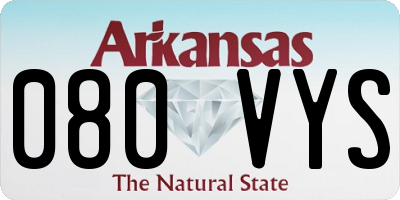 AR license plate 080VYS