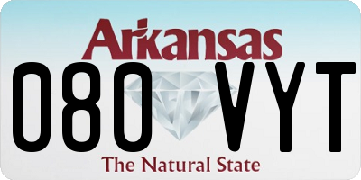 AR license plate 080VYT