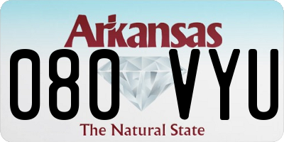 AR license plate 080VYU