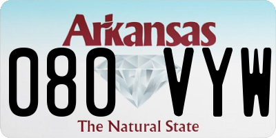 AR license plate 080VYW