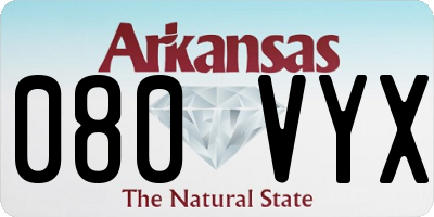 AR license plate 080VYX