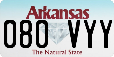 AR license plate 080VYY