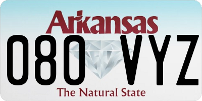 AR license plate 080VYZ