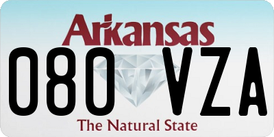 AR license plate 080VZA