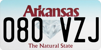 AR license plate 080VZJ