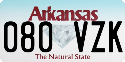 AR license plate 080VZK