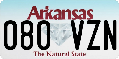 AR license plate 080VZN