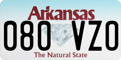 AR license plate 080VZO