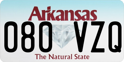 AR license plate 080VZQ