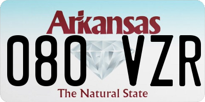 AR license plate 080VZR