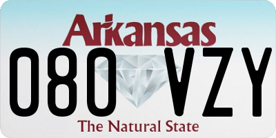 AR license plate 080VZY