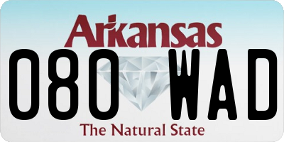 AR license plate 080WAD