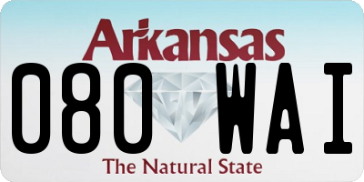 AR license plate 080WAI