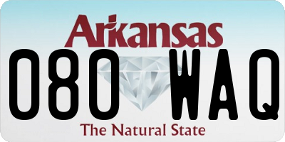 AR license plate 080WAQ