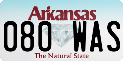 AR license plate 080WAS