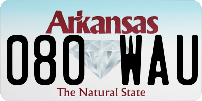 AR license plate 080WAU