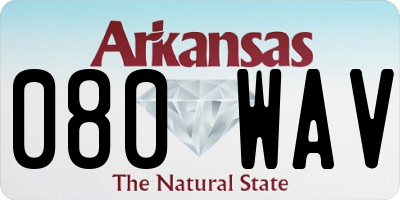 AR license plate 080WAV