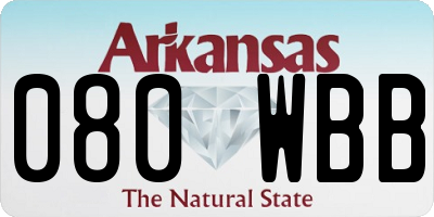 AR license plate 080WBB