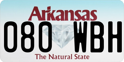 AR license plate 080WBH