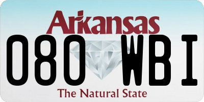 AR license plate 080WBI