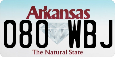 AR license plate 080WBJ