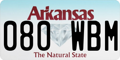 AR license plate 080WBM